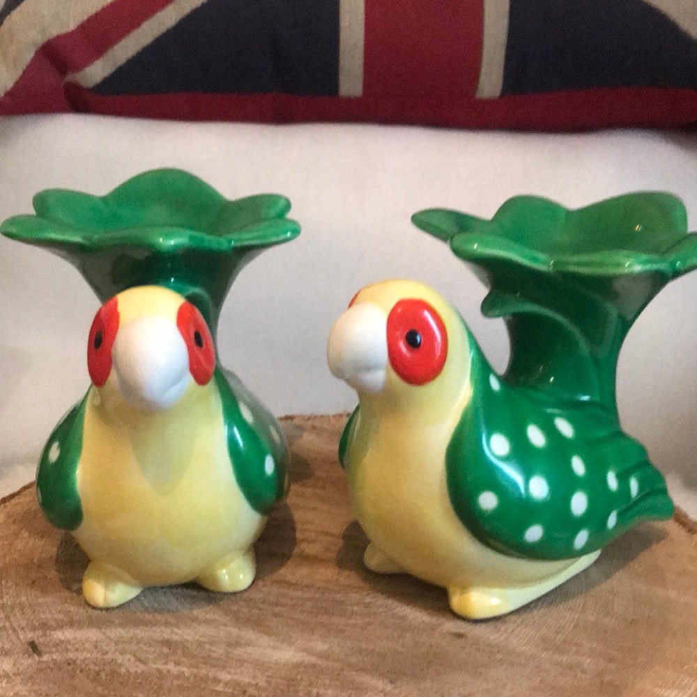 Vintage Fitz &Floyd parrot birds